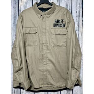 Harley-Davidson Men's 5XL Operative Riding Shirt Jacket Khaki Tan w/ Armor NWT